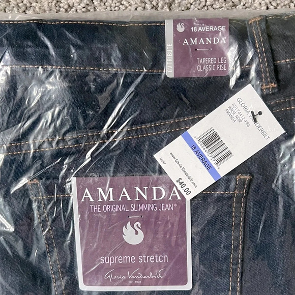 Gloria Vanderbilt Denim - Gloria Vanderbilt Supreme Stretch Amanda jeans, size 18